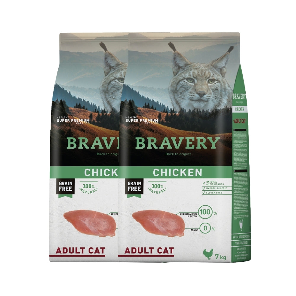 Bravery Adult Cat Chicken – 2 bolsas