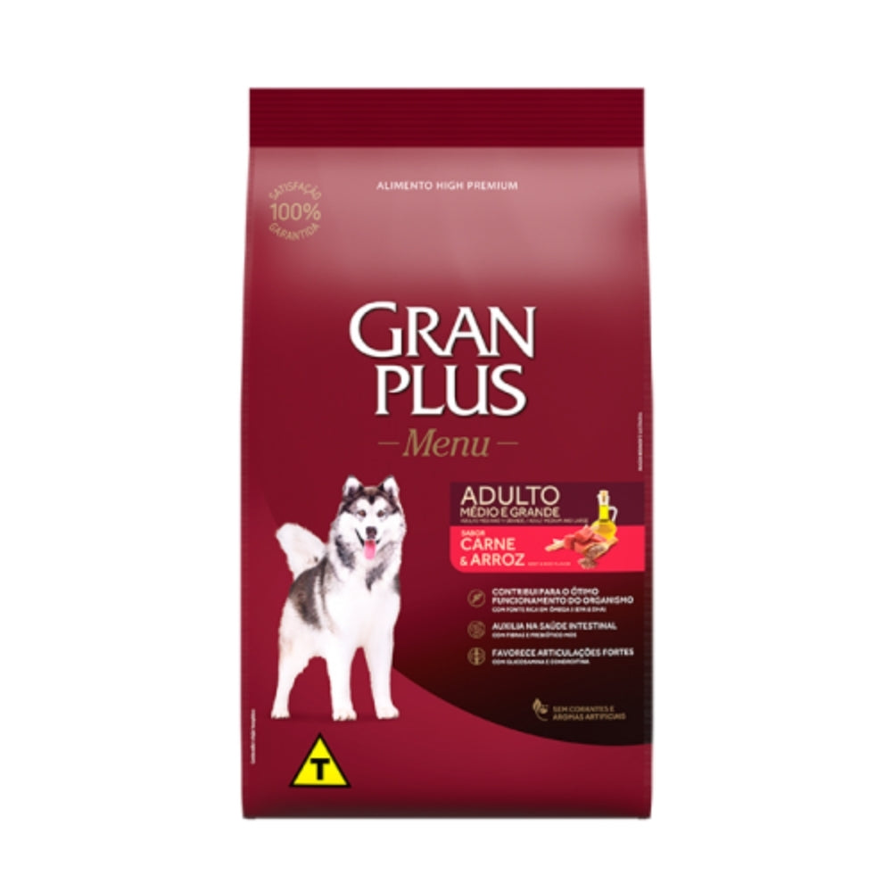 Gran Plus Adulto Razas Medianas y Grandes sabor Carne & Arroz