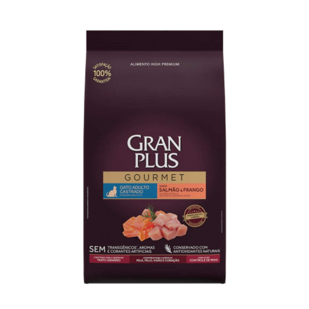 Gran Plus Gourmet Gato Adulto Castrado sabor Salmon & Pollo