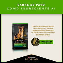 Pro Plan Sensitive Skin and Stomach Adultos Razas Medianas y Grandes de Pavo