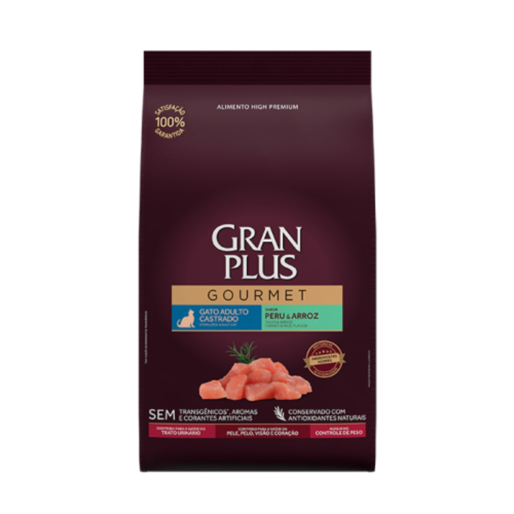 Gran Plus Gourmet Gato Adulto Castrado sabor Pavo & Arroz