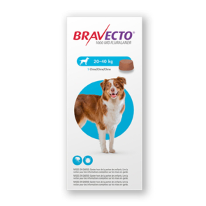 Bravecto perros grandes (20 - 40 kg) - 1000 mg.