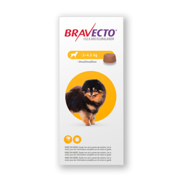 Bravecto perros muy pequeños (2 - 4.5 kg) - 112.5 mg.