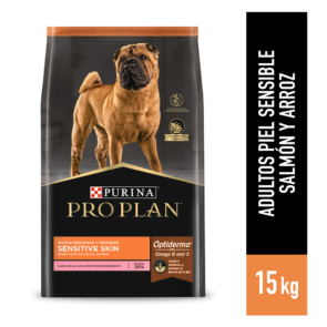 Pro Plan Sensitive Skin Adultos Razas Medianas y Grandes de Salmón - 15 kg.